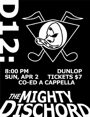 D12: The Mighty Dischord: quarter-page flyer