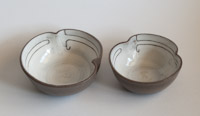 White and Lined Bowls