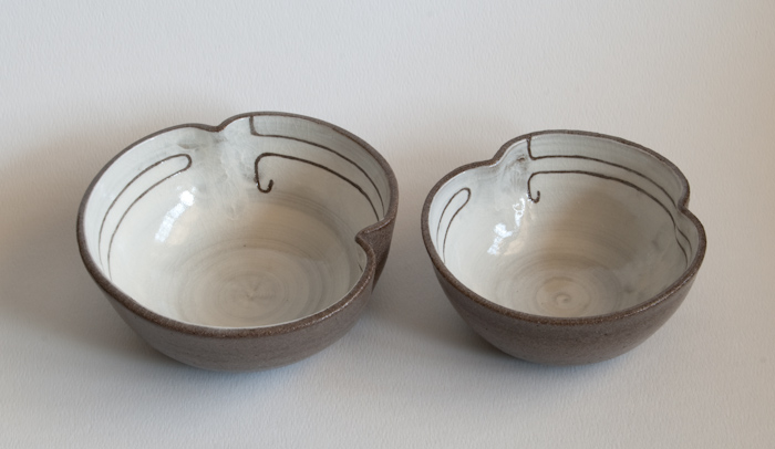 White and Lined Bowls
