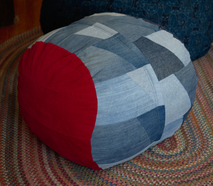 patchwork chair, red side