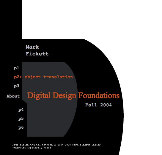 front page for digital design foundations site