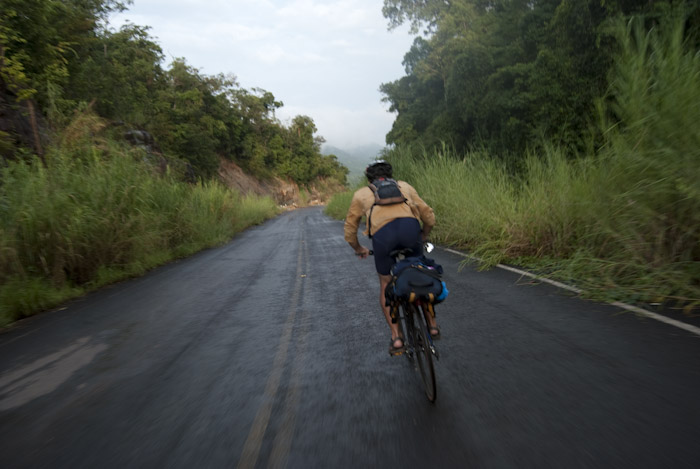 riding downhill from Choam