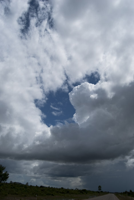 clouds over the road