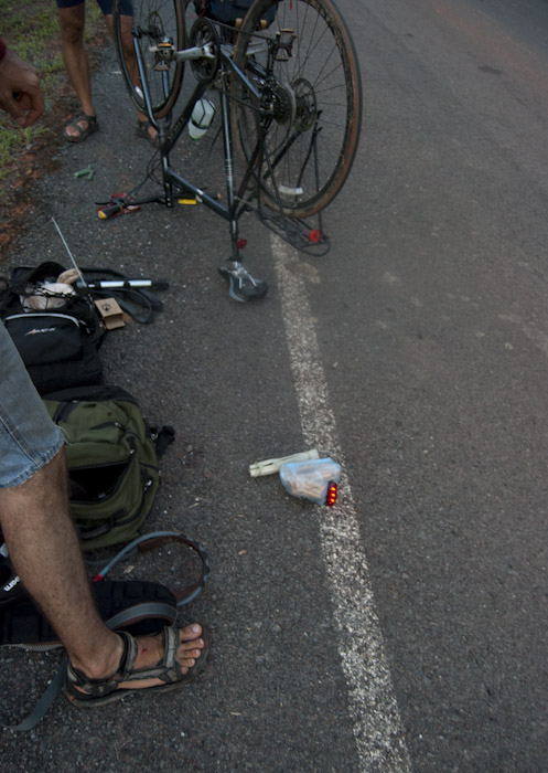 bicycle after wheel repair