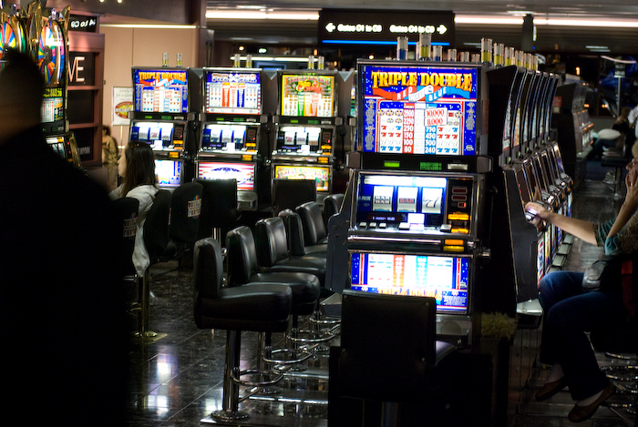 slot machines in the Las Vegas airport terminal