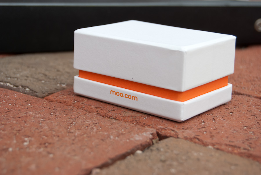 MOO MiniCard box on bricks