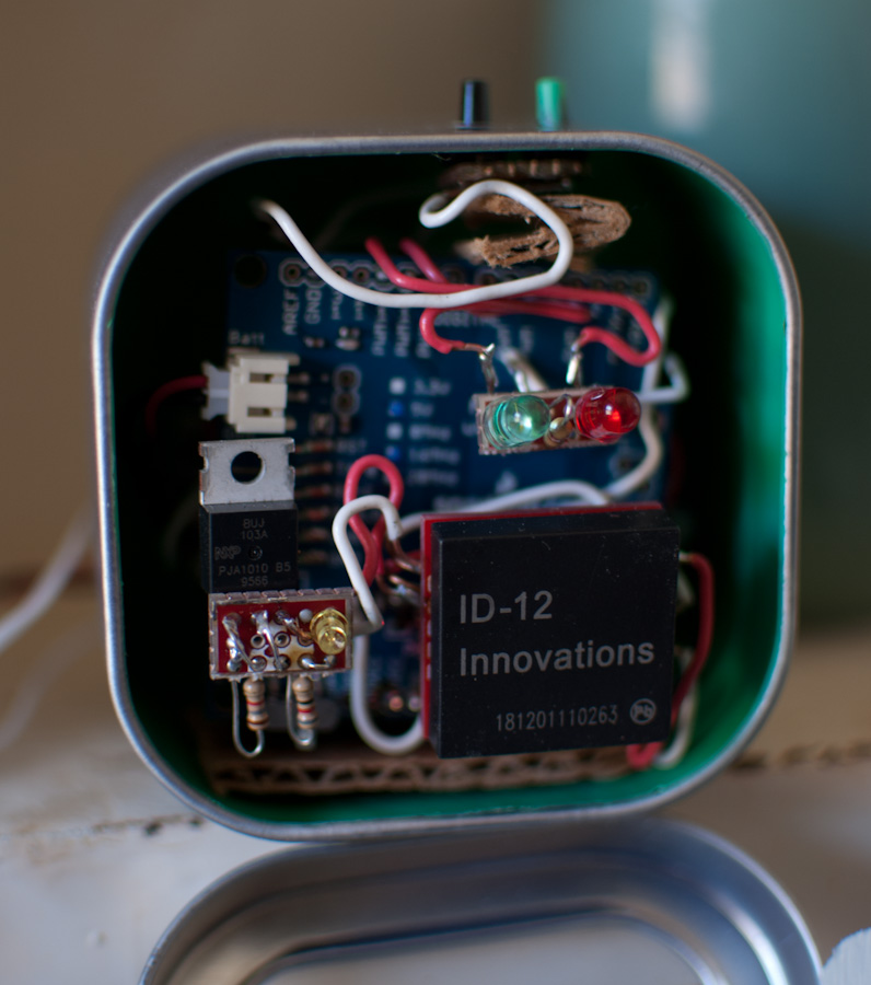 RFID meter with cover open